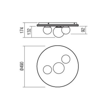 Redo 01-2657 - LED stropna svetilka CORUM LED/48W/230V 3000K CRI 90 bela