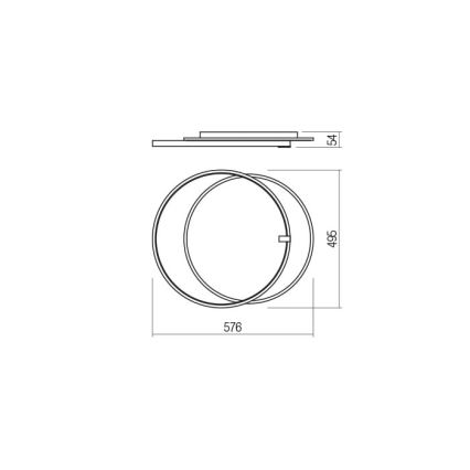 Redo 01-2660 - LED Stropna svetilka ARP LED/45W/230V črna