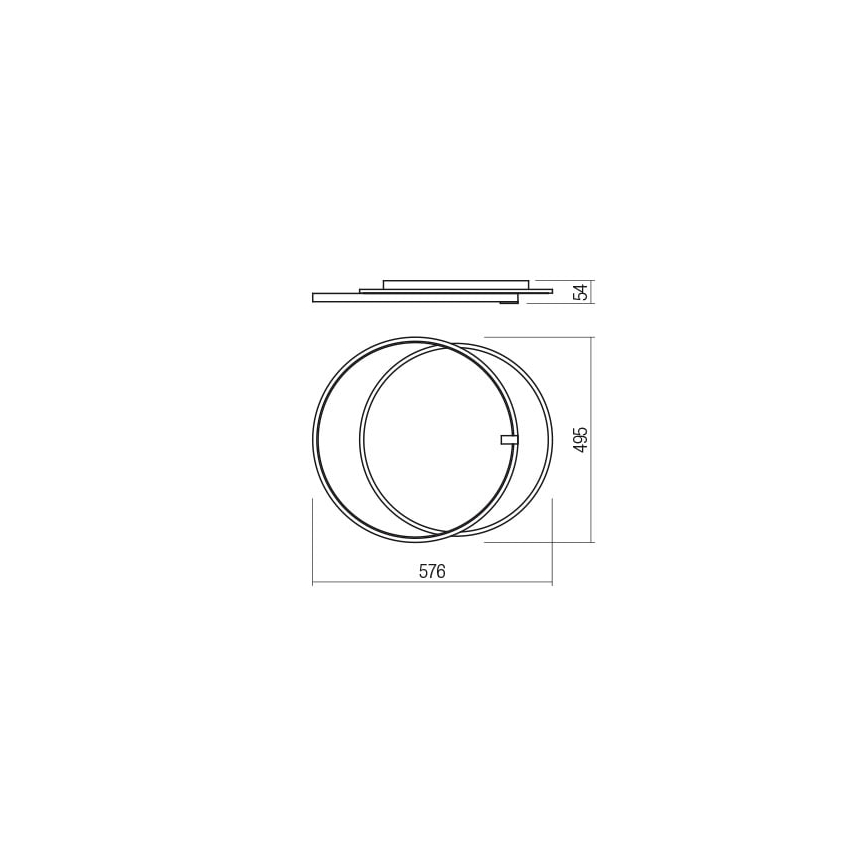 Redo 01-2660 - LED Stropna svetilka ARP LED/45W/230V črna
