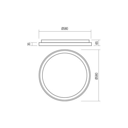 Redo 01-2670 - LED Zatemnitvena stropna svetilka ICONIC LED/50W/230V pr. 58 cm zlata