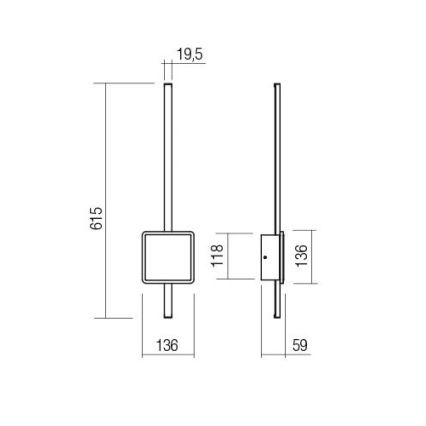 Redo 01-2696 - LED stensko svetilo DIAZ LED/20W/230V CRI 90 bela