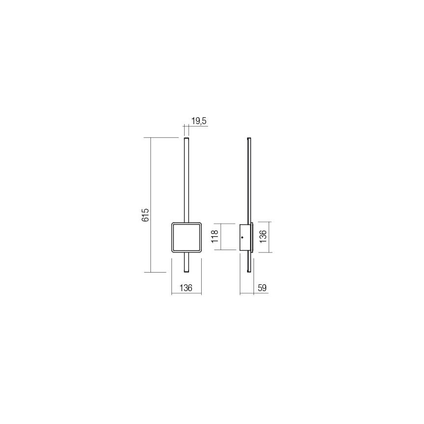 Redo 01-2696 - LED stensko svetilo DIAZ LED/20W/230V CRI 90 bela