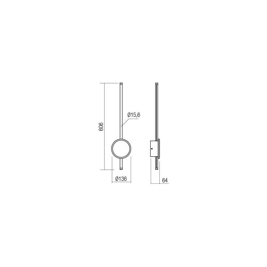 Redo 01-2699 - LED Stenska svetilka DIAZ LED/18W/230V CRI 90 bela