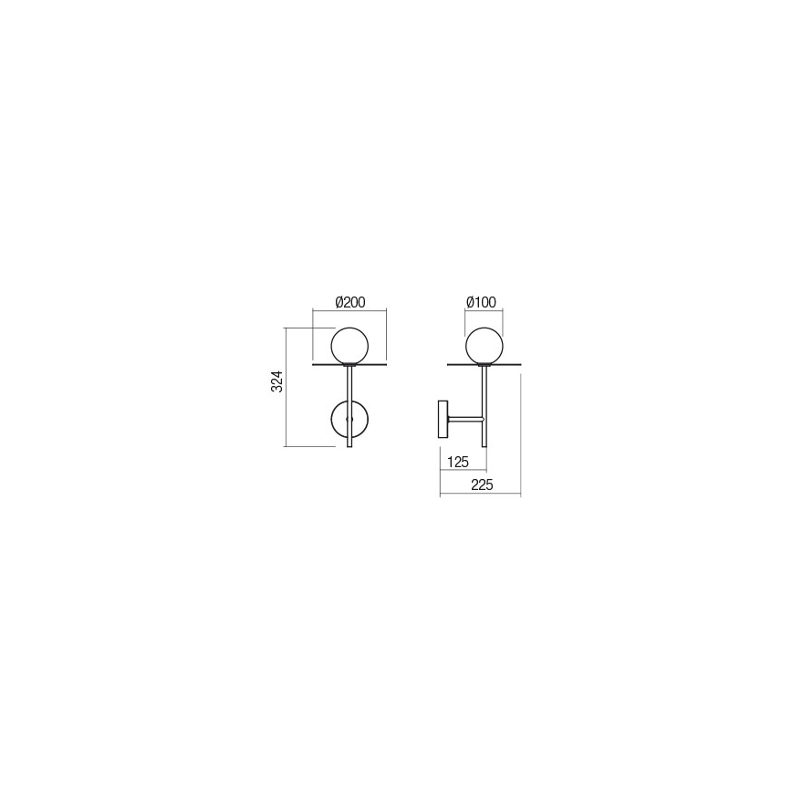 Redo 01-2725 - Stenska svetilka PLATO 1xG9/10W/230V zlata