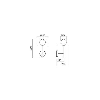 Redo 01-2726 - Stenska svetilka PLATO 1xG9/10W/230V črna