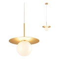 Redo 01-2727 - Lestenec na vrvici PLATO 1xG9/10W/230V pr. 20 cm zlata