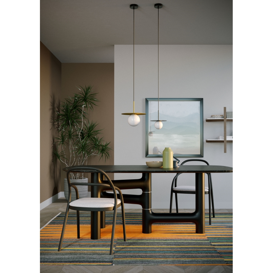 Redo 01-2727 - Lestenec na vrvici PLATO 1xG9/10W/230V pr. 20 cm zlata