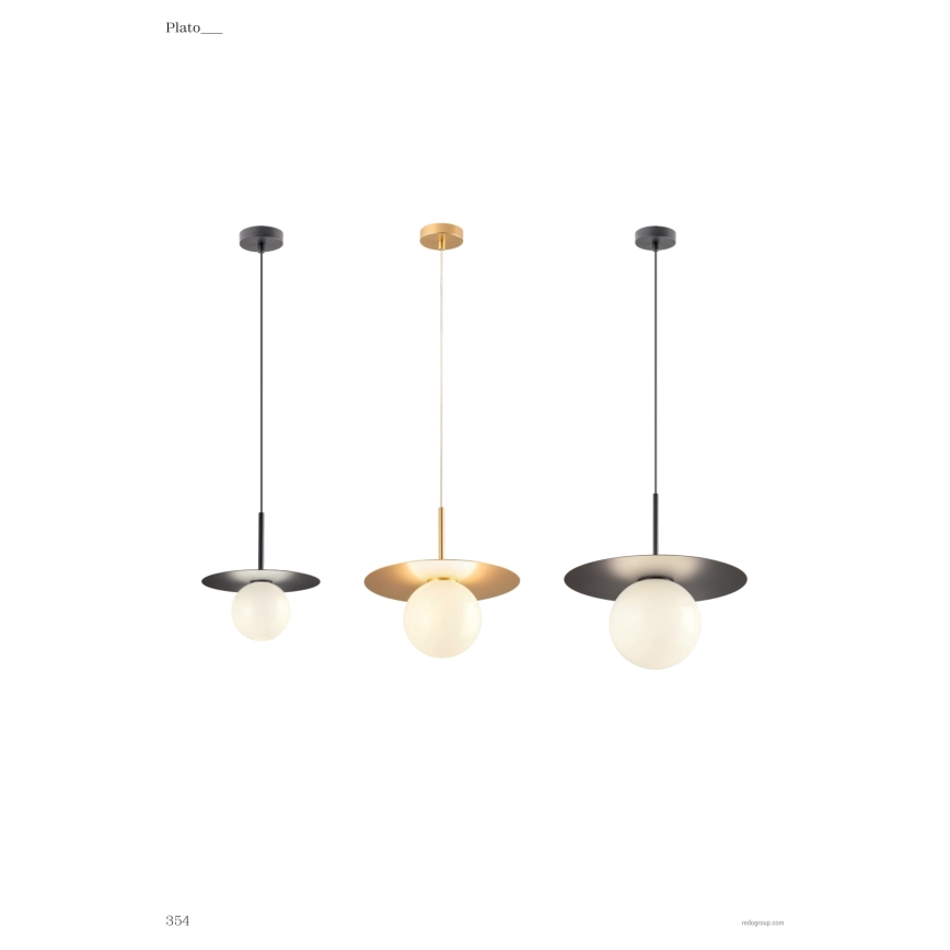 Redo 01-2727 - Lestenec na vrvici PLATO 1xG9/10W/230V pr. 20 cm zlata