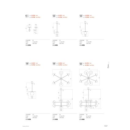 Redo 01-2733 - Lestenec na drogu PLATO 6xG9/10W/230V zlata