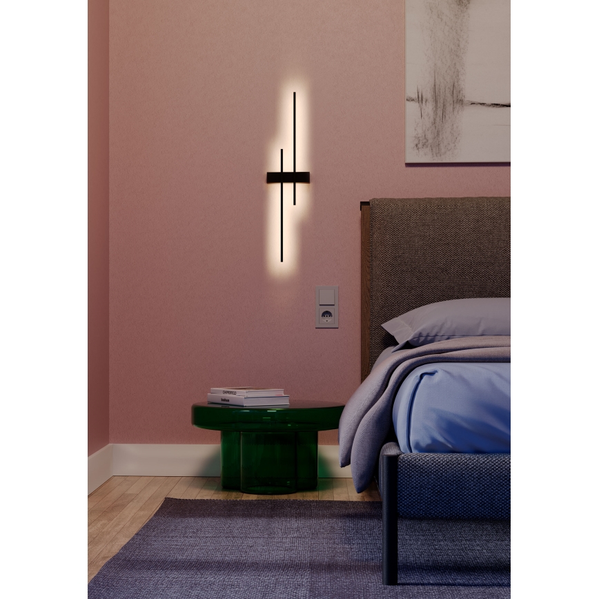 Redo 01-2745 - LED stenska svetilka TANGENT LED/13W/230V CRI 90 črna