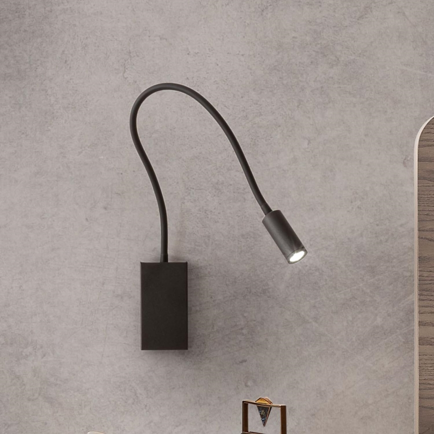 Redo 01-2755 - LED Fleksibilna mala svetilka WALLIE LED/3W/230V USB CRI 90 črna