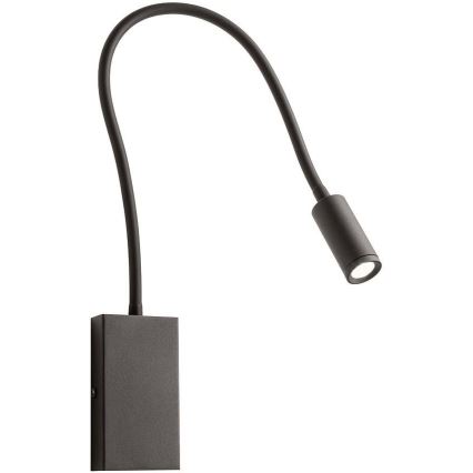 Redo 01-2755 - LED Fleksibilna mala svetilka WALLIE LED/3W/230V USB CRI 90 črna