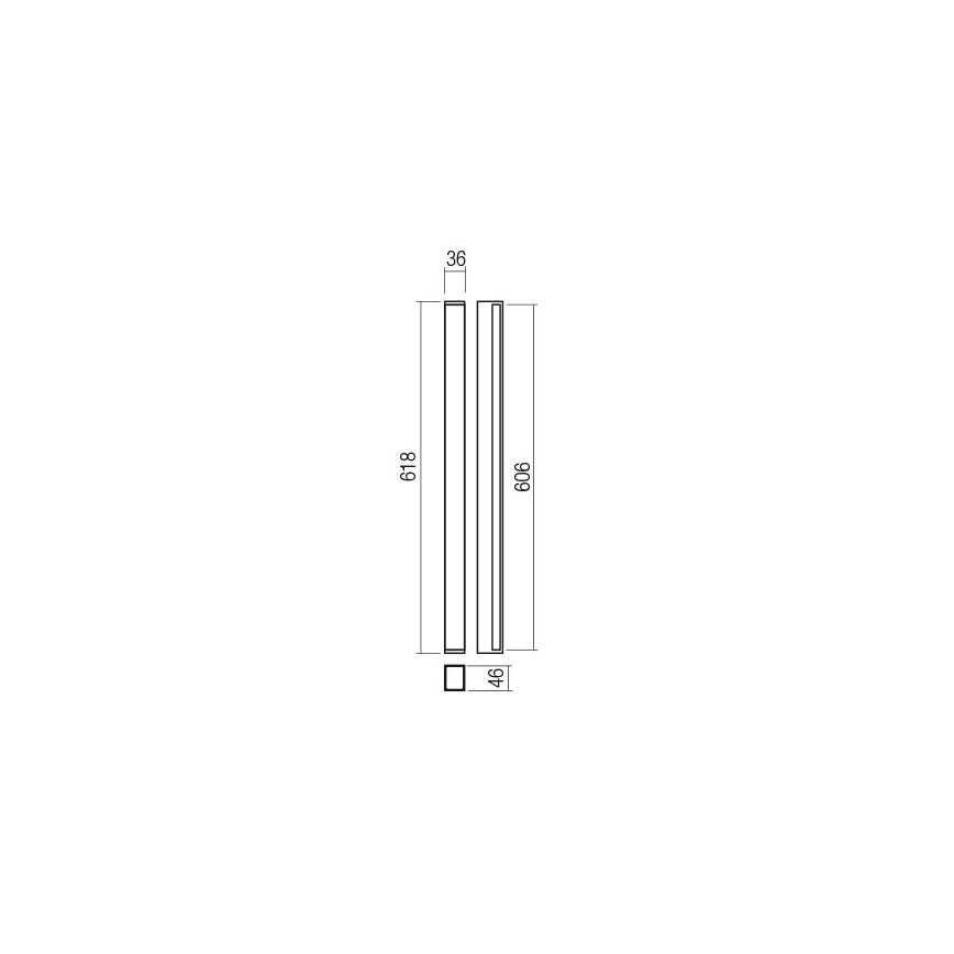 Redo 01-2762 - LED stensko svetilo PLOT LED/21W/230V 60 cm bela