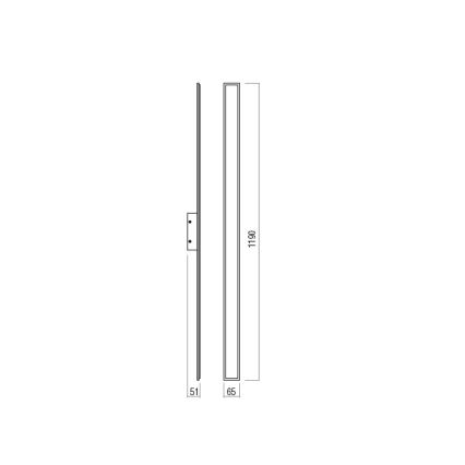 Redo 01-2770 - LED stensko svetilo WAPI LED/30W/230V 119 cm belo