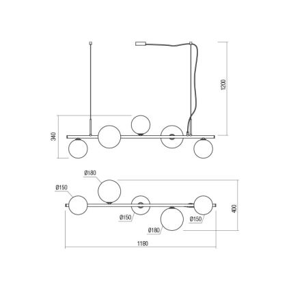 Redo 01-2779 - Lestenec na drogu ROY 5xG9/10W/230V