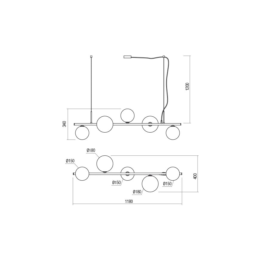 Redo 01-2779 - Lestenec na drogu ROY 5xG9/10W/230V