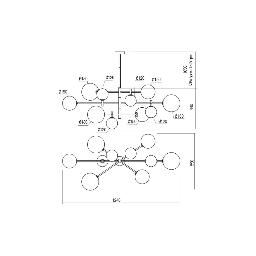 Redo 01-2781 - Lestenec na drogu ROY 10xG9/10W/230V