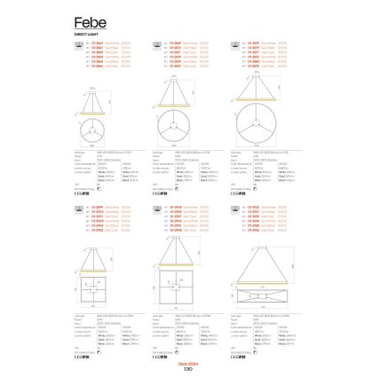 Redo 01-2817 - LED Zatemnitvena stenska svetilka FEBE LED/24W/230V zlata