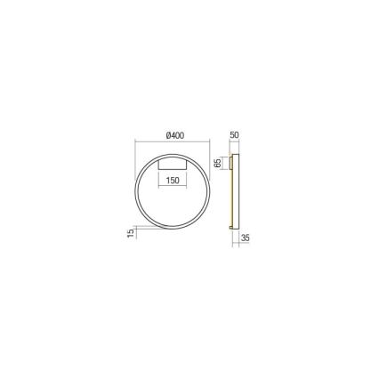 Redo 01-2817 - LED Zatemnitvena stenska svetilka FEBE LED/24W/230V zlata