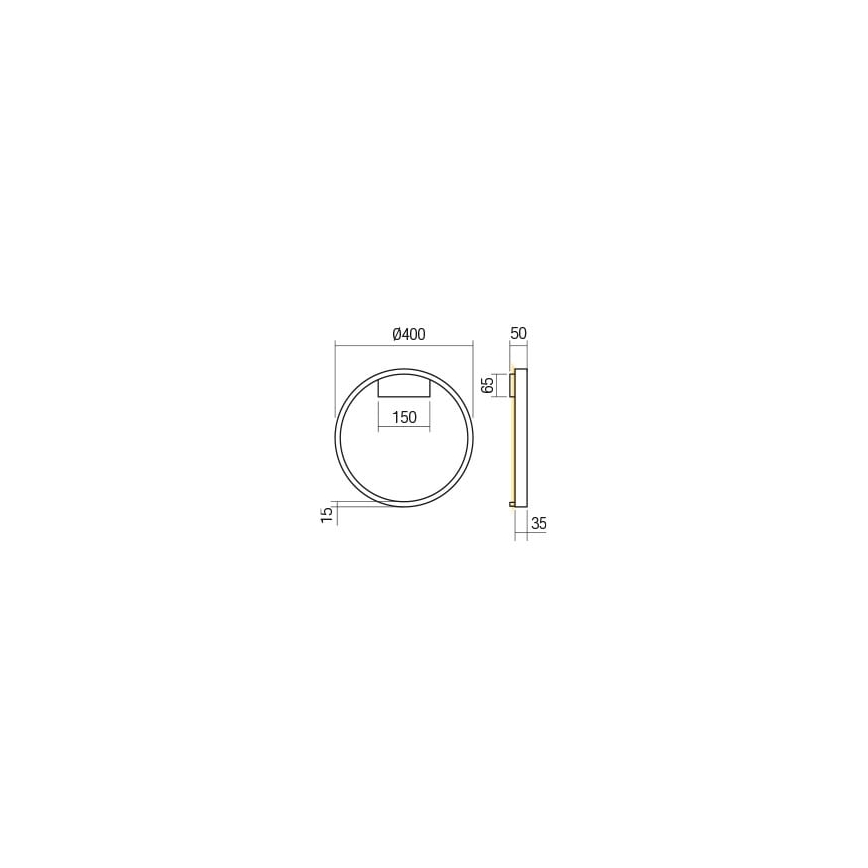 Redo 01-2817 - LED Zatemnitvena stenska svetilka FEBE LED/24W/230V zlata