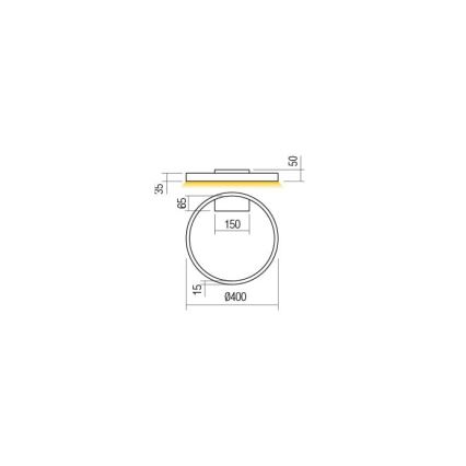 Redo 01-2835 - LED Zatemnitvena stenska svetilka FEBE LED/24W/230V zlata