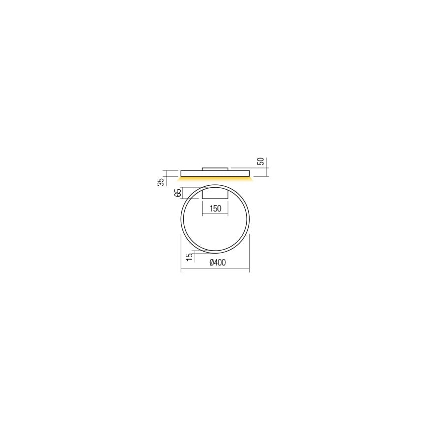 Redo 01-2835 - LED Zatemnitvena stenska svetilka FEBE LED/24W/230V zlata