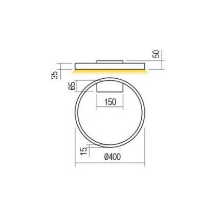 Redo 01-2837 - LED Zatemnitvena stenska svetilka FEBE LED/24W/230V črna