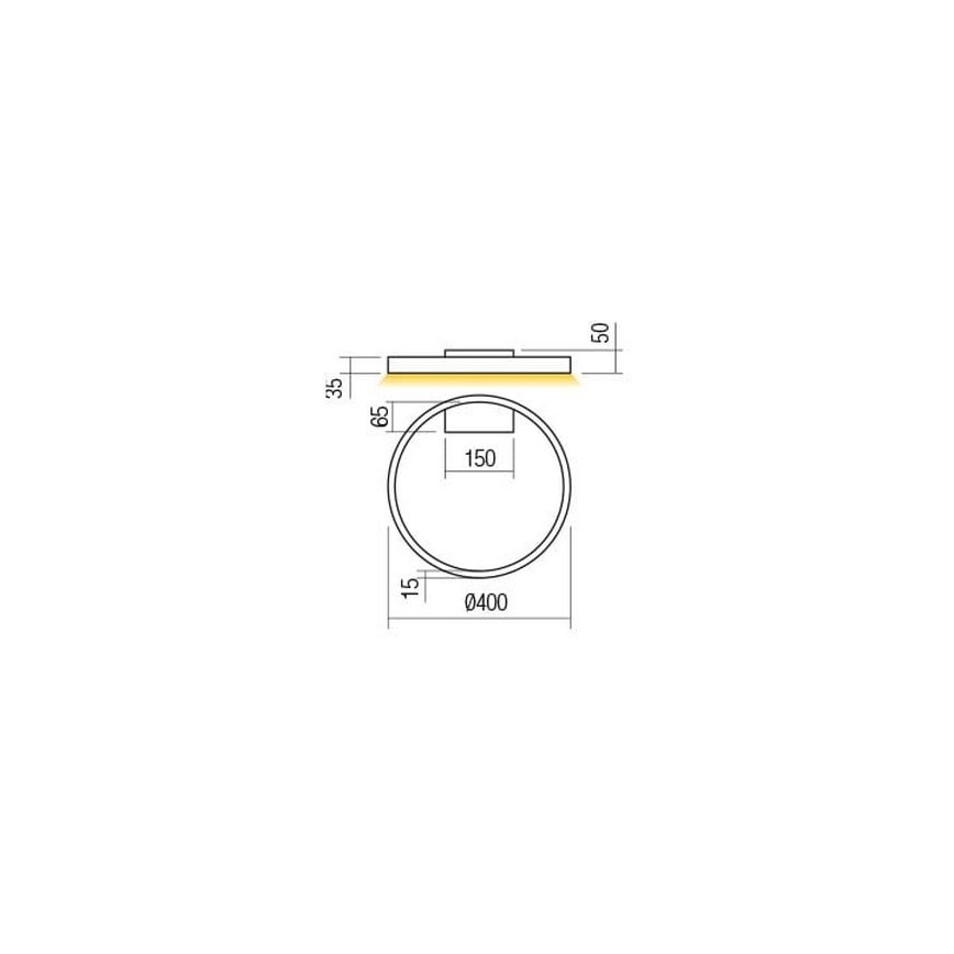 Redo 01-2837 - LED Zatemnitvena stenska svetilka FEBE LED/24W/230V črna