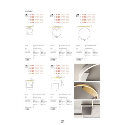 Redo 01-2865 - LED zatemljiv lestenec na kablu FEBE LED/37W/230V zlata