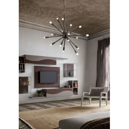 Redo 01-2934 - Lestenec na kablu STELLAR 12xE14/25W/230V črna