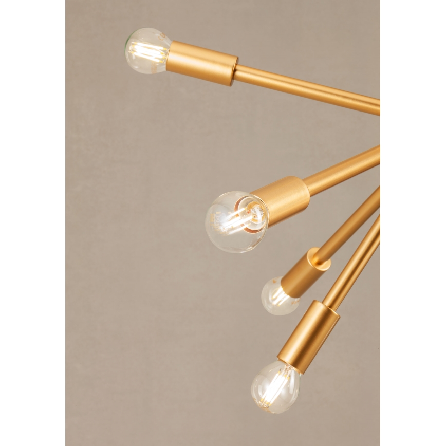 Redo 01-2935 - Lestenec na kablu STELLAR 18xE14/25W/230V v zlati barvi