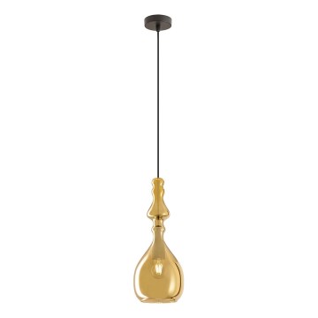 Redo 01-2937 - Lestenec na kablu AMBIX 1xE27/42W/230V, Ø 18 cm, zlate barve