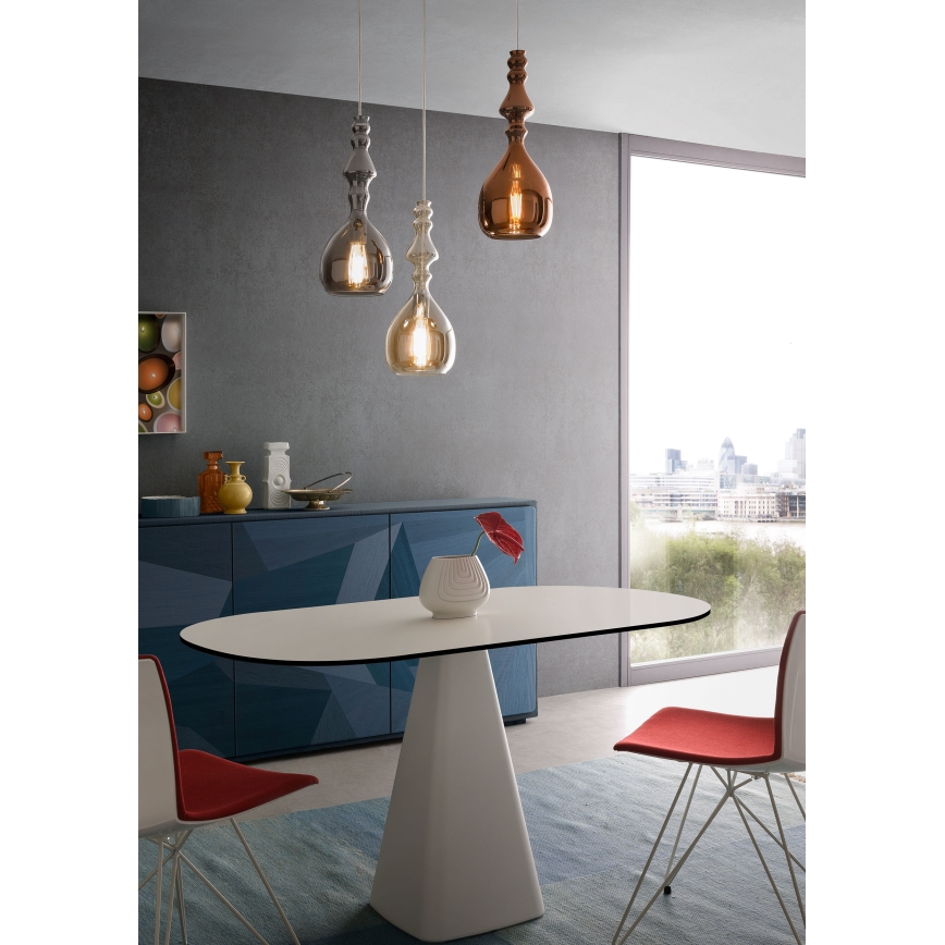 Redo 01-2937 - Lestenec na kablu AMBIX 1xE27/42W/230V, Ø 18 cm, zlate barve