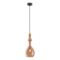 Redo 01-2939 - Lestenec na kablu AMBIX 1xE27/42W/230V premer 18 cm rjav