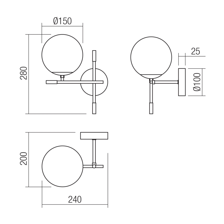 Redo 01-2945 - Stenska svetilka ESSENTIAL 1xE14/28W/230V left