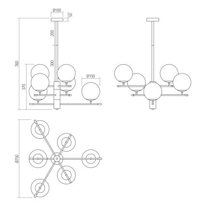 Redo 01-2950 - Lestenec na drogu ESSENTIAL 6xE14/28W/230V