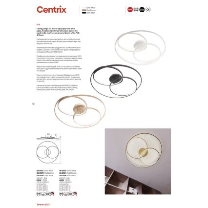 Redo 01-2973 - LED Stropna svetilka CENTRIX LED/92W/230V bron