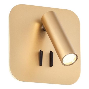 Redo 01-2977 - LED stenska svetilka QUDA LED/6W/230V + LED/3W 3000K CRI 90 zlata