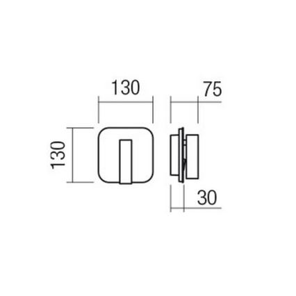 Redo 01-2978 - LED stensko svetilo QUDA LED/6W/230V + LED/3W 3000K CRI 90 matiran krom