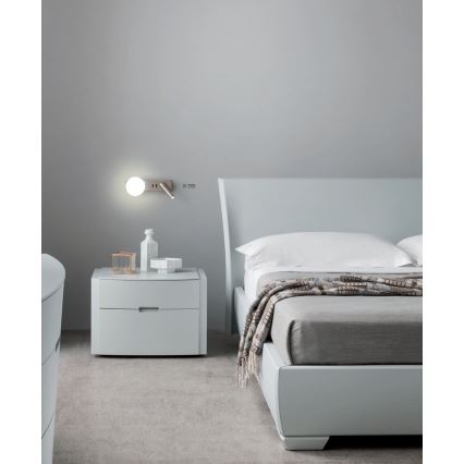 Redo 01-2993 - LED stensko svetilo OASIS LED/3W/230V + 1xG9/10W USB CRI 90 sijajni krom