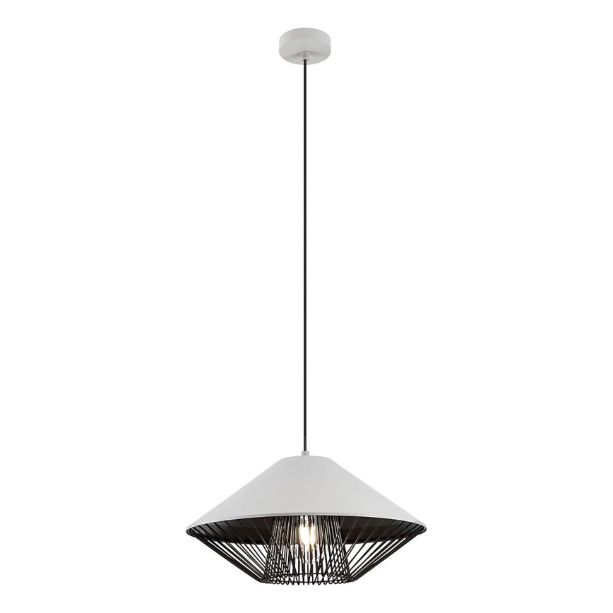 Redo 01-3004 - Viseči lestenec na kablu GRILL 1xE27/42W/230V, premer 39,6 cm, črna/bela