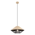 Redo 01-3007 - Viseči lestenec na kablu GRILL 1xE27/42W/230V premer 39,6 cm črna/bež