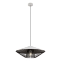 Redo 01-3008 - Lestenec na kablu GRILL 1xE27/42W/230V Ø 49,5 cm črna/bela