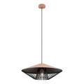 Redo 01-3009 - Lestenec na kablu GRILL 1xE27/42W/230V, premer 49,5 cm, črna/rjava