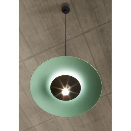 Redo 01-3019 - LED viseči lestenec LARS na jekleni vrvici LED/14W/230V + LED/10W, premer 60 cm, CRI 90, zelena