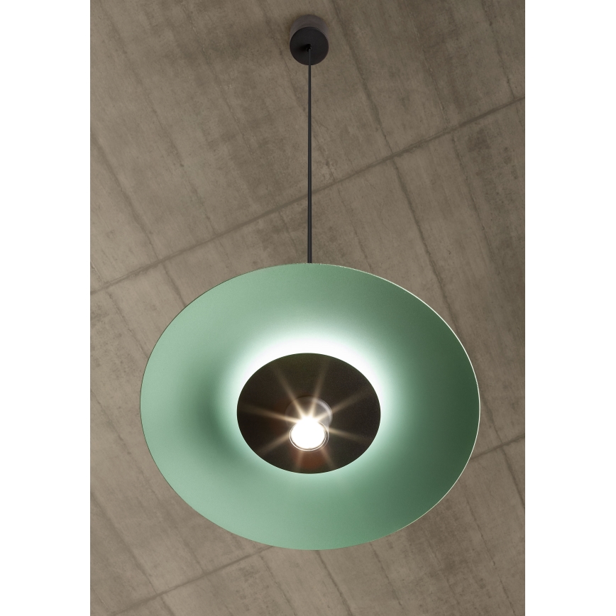 Redo 01-3019 - LED viseči lestenec LARS na jekleni vrvici LED/14W/230V + LED/10W, premer 60 cm, CRI 90, zelena