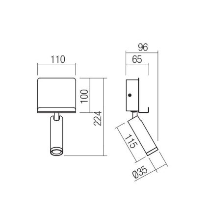 Redo 01-3083 - LED Stenski reflektor PANEL LED/3,5W/230V USB bela