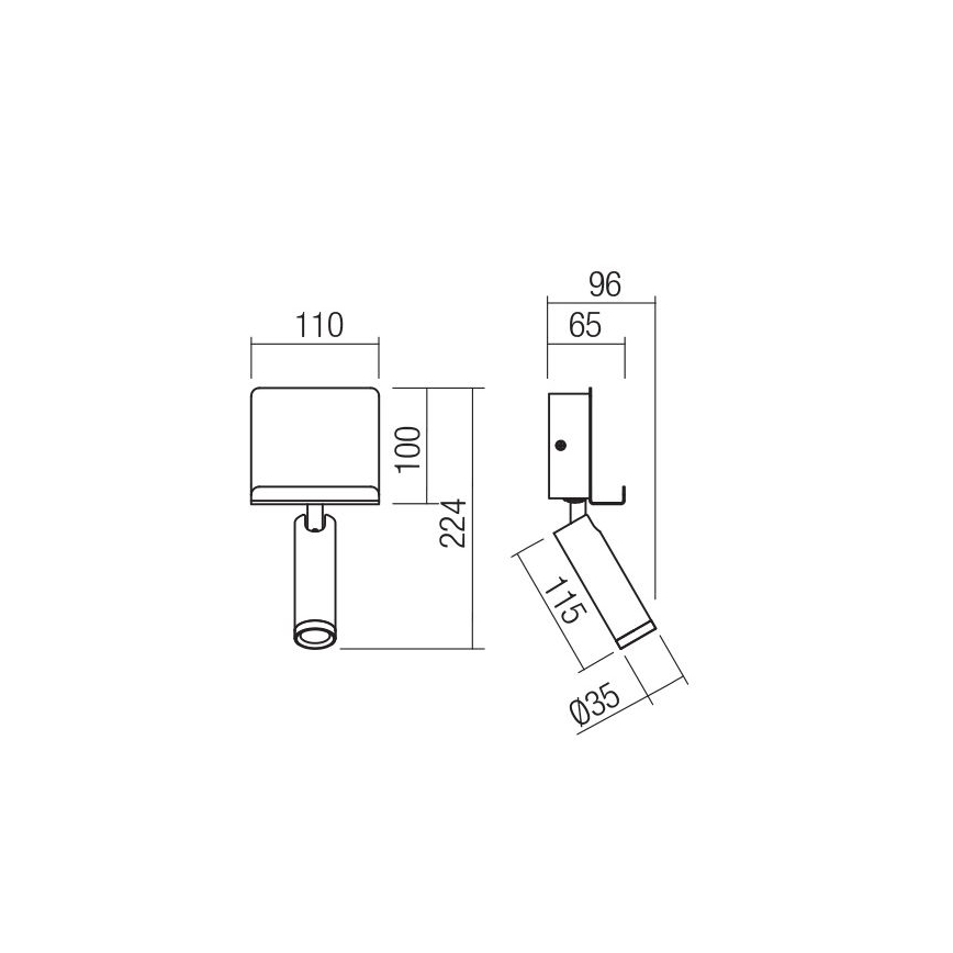 Redo 01-3083 - LED Stenski reflektor PANEL LED/3,5W/230V USB bela