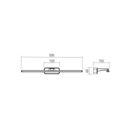 Redo 01-3085 - LED Svetilka za slike STEAM LED/12W/230V bela