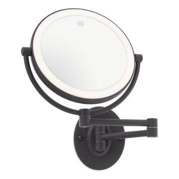 Redo 01-3088 - LED Zatemnitveno kozmetično ogledalo na dotik SELFIE LED/7W/230V 3000/4000/6000K črna